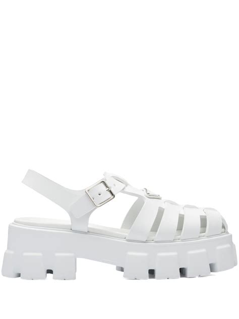 prada sandals women white|white Prada sandals women's.